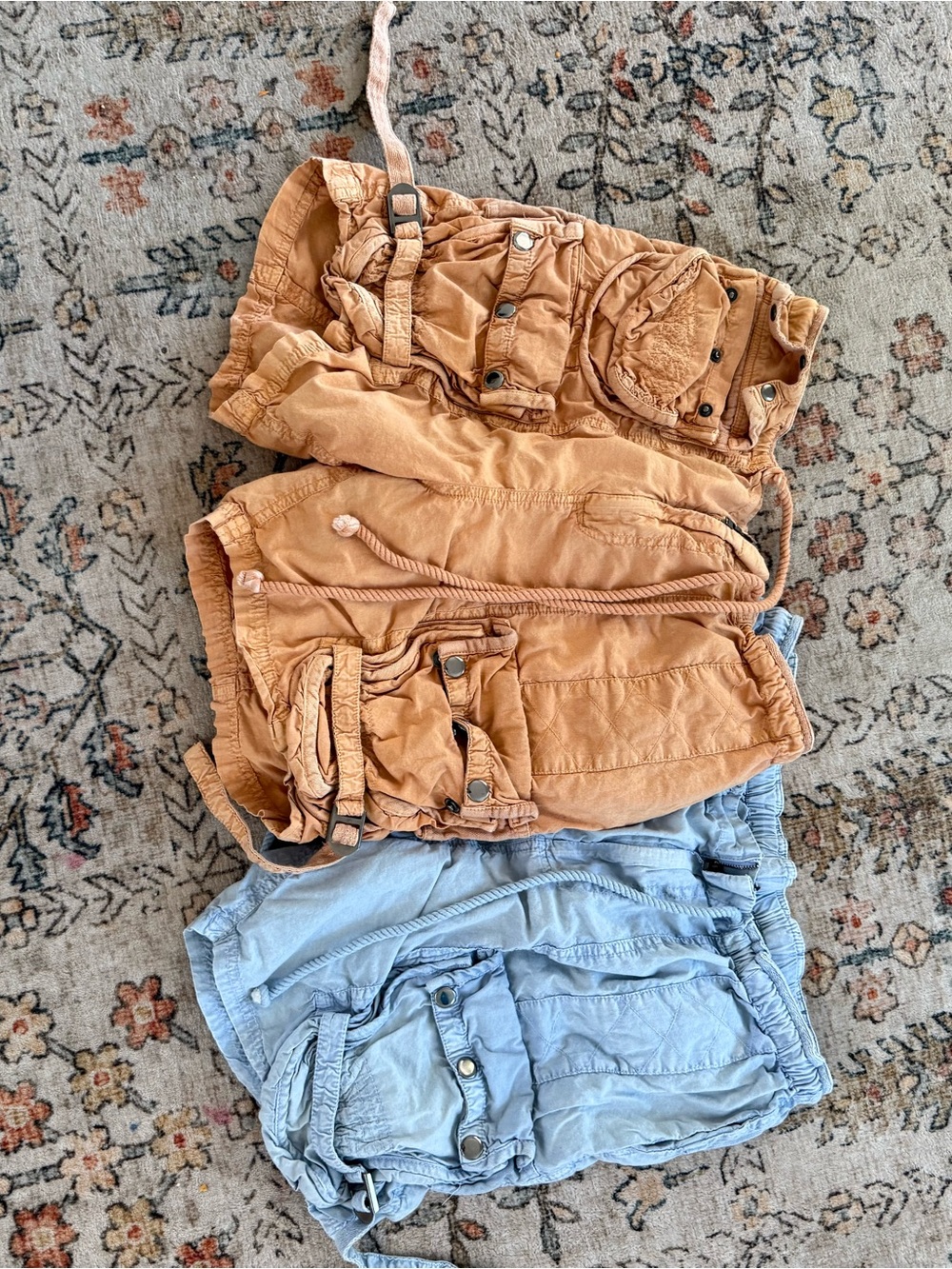 Free people Cargo Shorts bundle - Tan and Light Blue